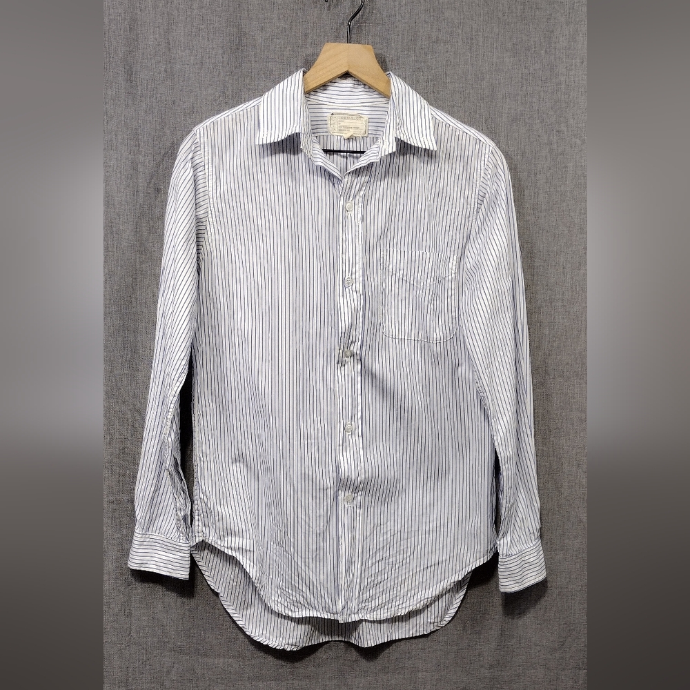 Current Elliot The Prep School Shirt Women's 0 Blue White Academia Casual Retro